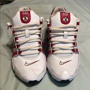 Nike Shox Kids' White and Red Sneakers